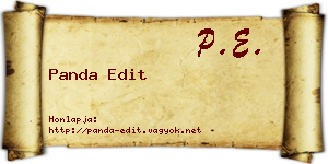Panda Edit névjegykártya